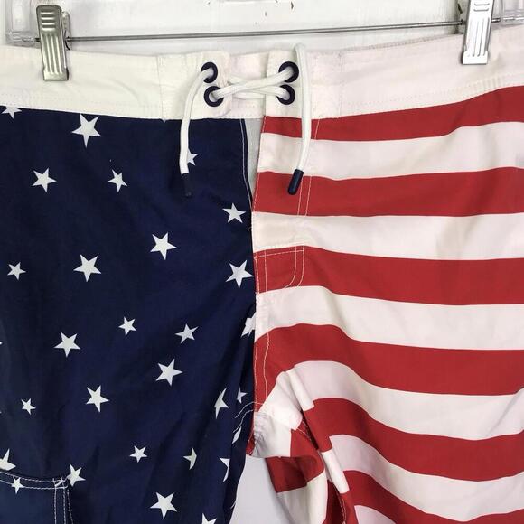 Polo Ralph Lauren Swim Shorts Kids Large American Flag USA Stars Stripes - Picture 4 of 9